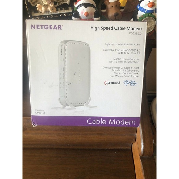 New NETGEAR CMD31T-100NAS High Speed Cable Modem DOCSIS 3.0 External Port IPv6 - Picture 10 of 12